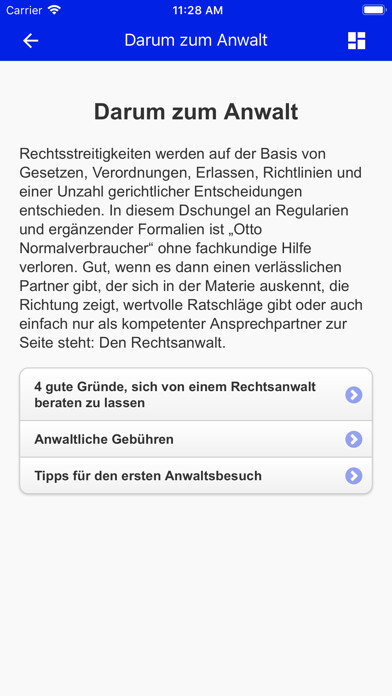 Emulate iPhone app Meine Rechtsanwalt-App using MyAndroid Emulate iPhone app Meine Rechtsanwalt-App using MyAndroid