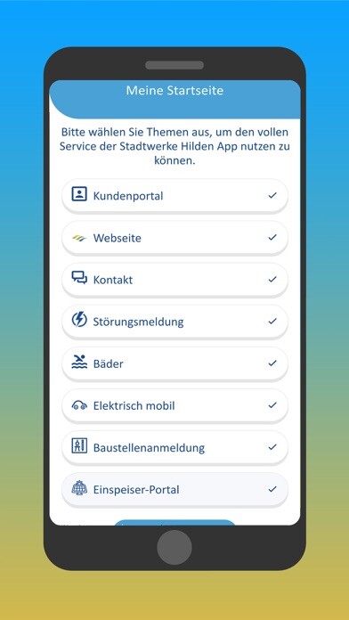 Emulate iPhone app Meine Stadtwerke Hilden using MyAndroid