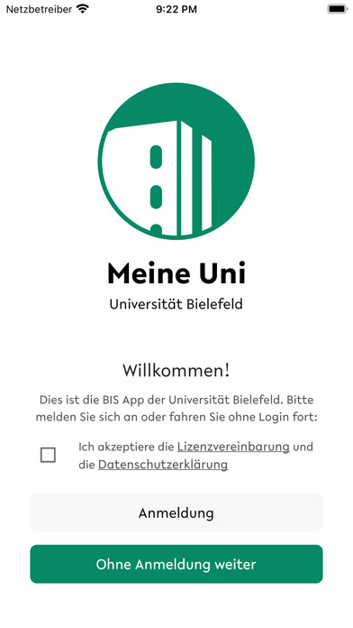 Emulate iPhone app Meine Uni - Uni Bielefeld using MyAndroid Emulate iPhone app Meine Uni - Uni Bielefeld using MyAndroid