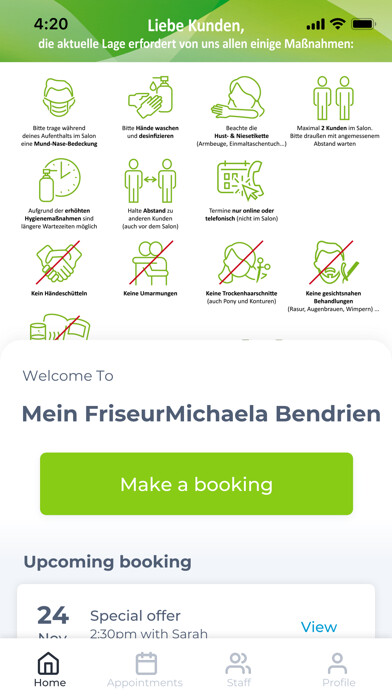 Emulate iPhone app Mein FriseurMichaela Bendrien using MyAndroid Emulate iPhone app Mein FriseurMichaela Bendrien using MyAndroid