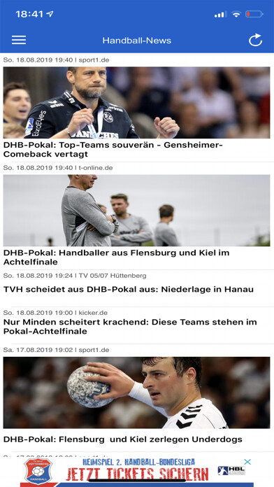 Emulate iPhone app meinHANDBALL using MyAndroid Emulate iPhone app meinHANDBALL using MyAndroid
