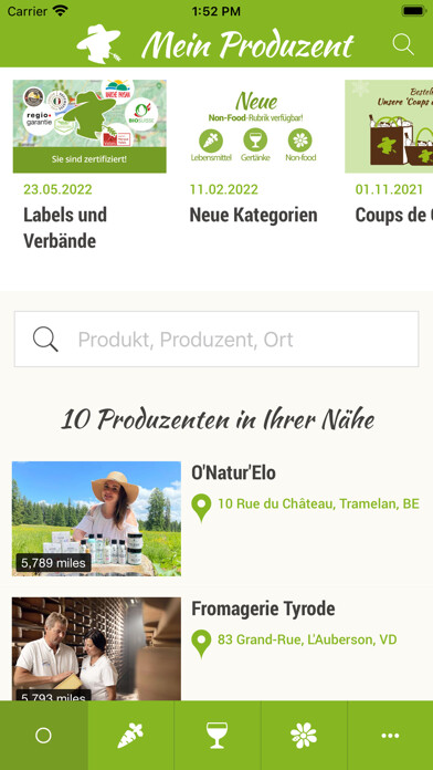 Emulate iPhone app Mein Produzent using MyAndroid