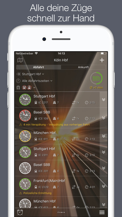 Emulate iPhone app Mein Zug using MyAndroid