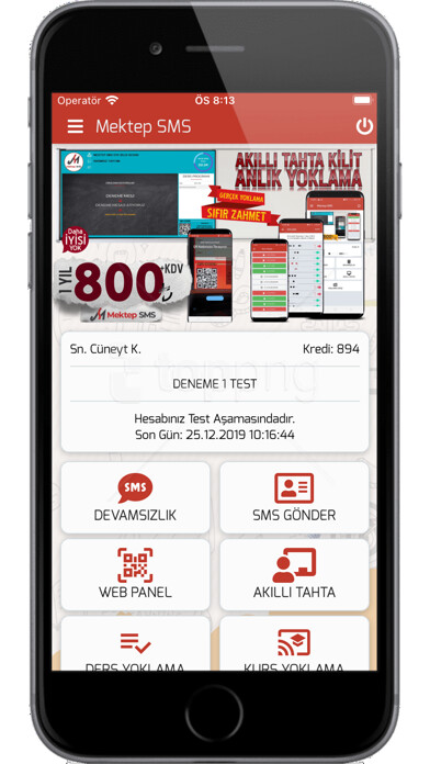 Emulate iPhone app Mektep SMS using MyAndroid