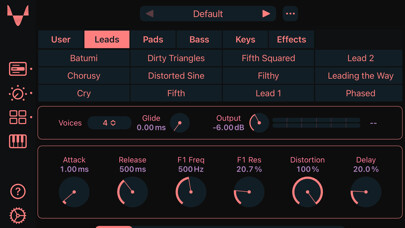 Emulate iPhone app Mela 3 — Synth, FX & MIDI using MyAndroid