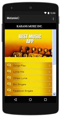 Emulate Android APK Melanie C Top Songs  Hits Lyrics.
