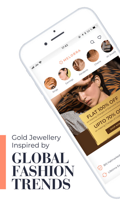 Emulate iPhone app Melorra - Online Jewellery App using MyAndroid Emulate iPhone app Melorra - Online Jewellery App using MyAndroid