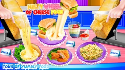 Emulate iPhone app Melted Wheel Of Cheese Foods! using MyAndroid