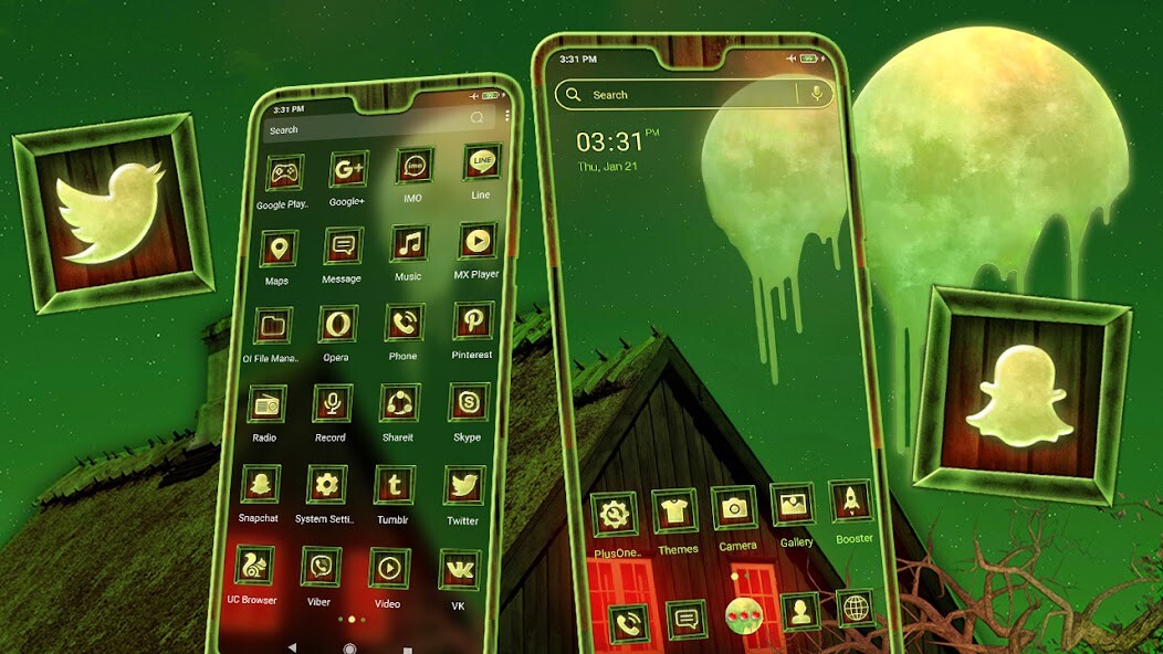 Run android online APK Melting Moon Neon Launcher Theme from MyAndroid or emulate Melting Moon Neon Launcher Theme using MyAndroid