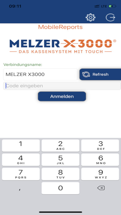 Emulate iPhone app MELZER X3000 Mobile Reports using MyAndroid