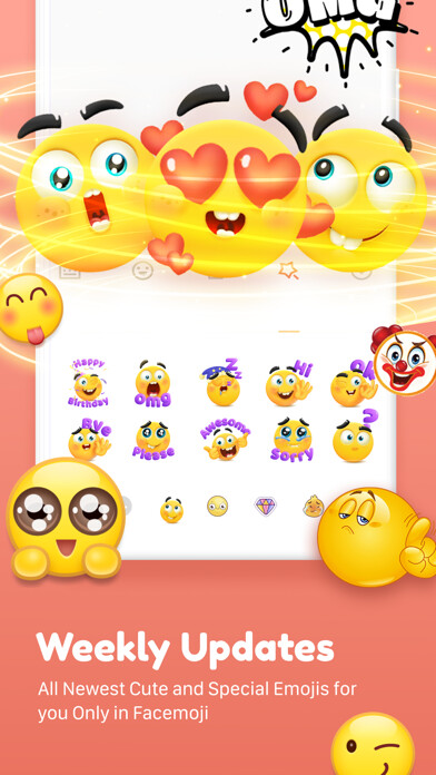 Emulate iPhone app MEME Emoji - Emoji & Stickers using MyAndroid