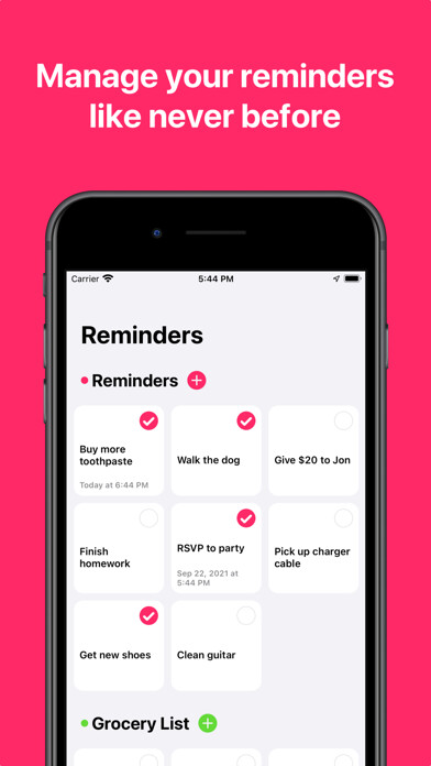 Emulate iPhone app Memento: Modern Reminders using MyAndroid