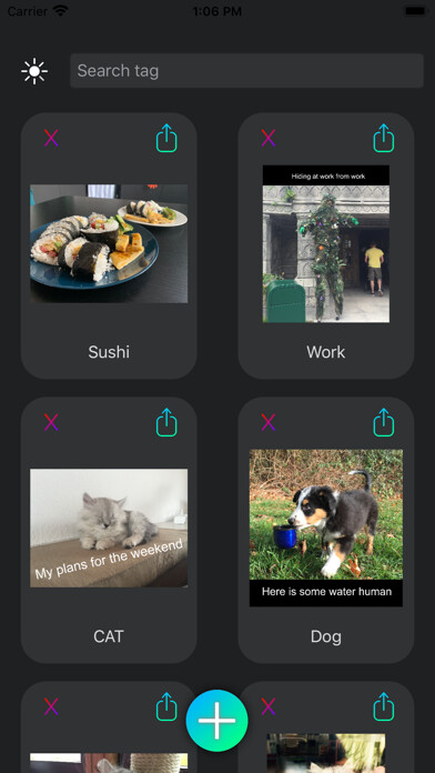 Emulate iPhone app Meme Saver using MyAndroid