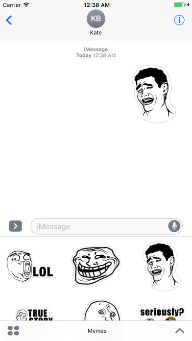 Emulate iPhone app Memes - Stickers using MyAndroid Emulate iPhone app Memes - Stickers using MyAndroid