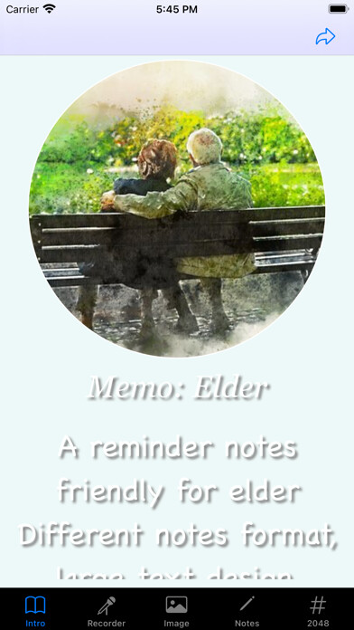 Emulate iPhone app Memo: Elder Friendly using MyAndroid