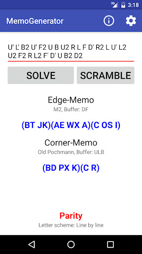 Emulate Android APK MemoGenerator for Blindsolving