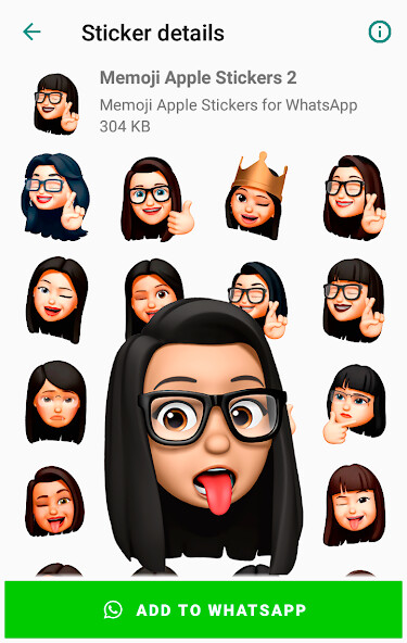 Run android online APK Memoji Apple Stickers for Android WhatsApp from MyAndroid or emulate Memoji Apple Stickers for Android WhatsApp using MyAndroid