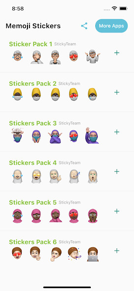 Run android online APK Memoji Hijab Stickers for What from MyAndroid or emulate Memoji Hijab Stickers for What using MyAndroid