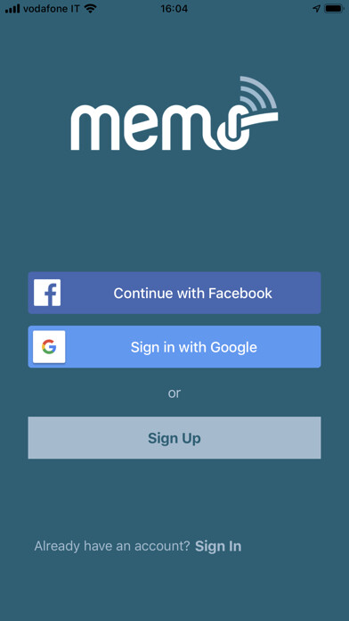 Emulate iPhone app Memo Peg Perego using MyAndroid
