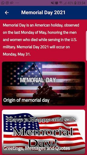 Run android online APK Memorial Day 2021 from MyAndroid or emulate Memorial Day 2021 using MyAndroid
