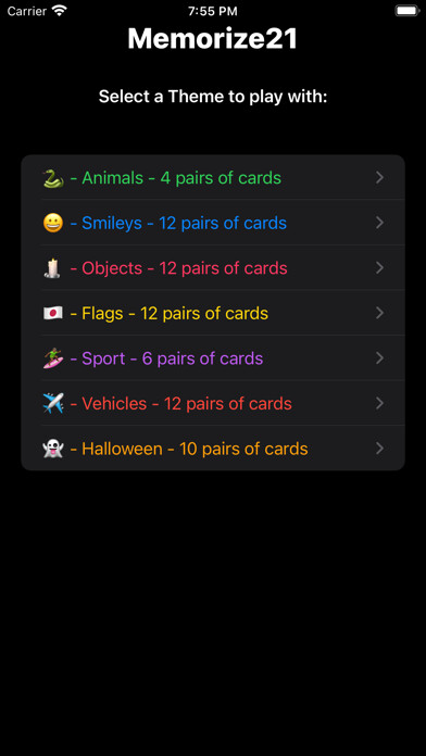 Emulate iPhone app Memorize21 using MyAndroid