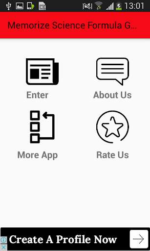 Run android online APK Memorize Science Formula Guide from MyAndroid or emulate Memorize Science Formula Guide using MyAndroid