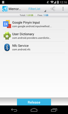 Emulate Android APK Memory Cleaner - Task Manager