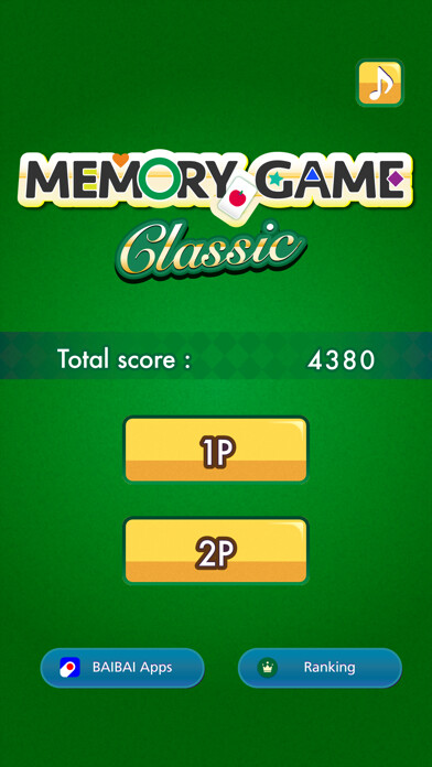 Emulate iPhone app Memory Game Classic: Fun games using MyAndroid