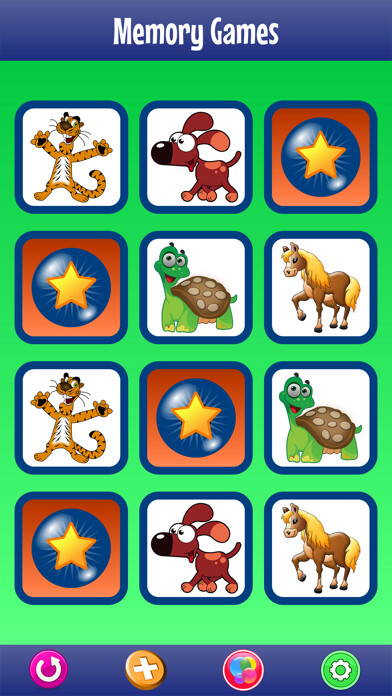 Emulate iPhone app Memory Games with Animals using MyAndroid