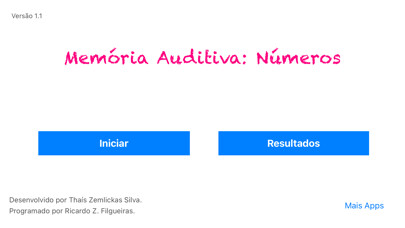 Emulate iPhone app Memória Auditiva: Números using MyAndroid