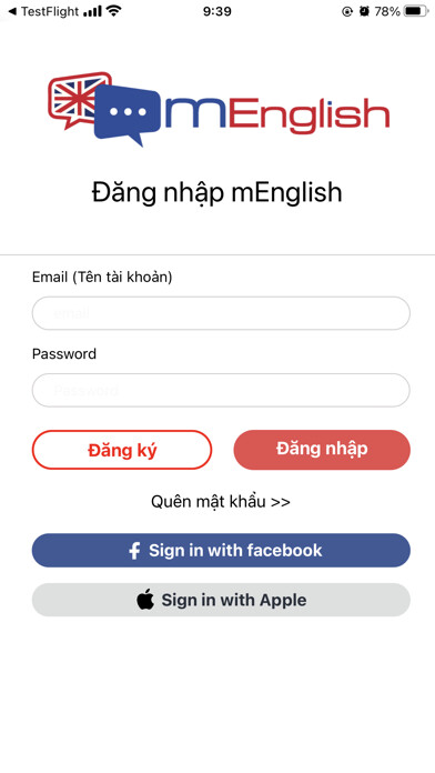 Emulate iPhone app mEnglish - Tiếng anh online using MyAndroid Emulate iPhone app mEnglish - Tiếng anh online using MyAndroid