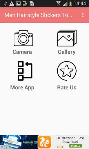Run android online APK Men Hairstyle Stickers To Style & Fashionable Look from MyAndroid or emulate Men Hairstyle Stickers To Style & Fashionable Look using MyAndroid