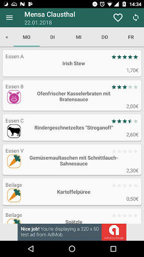 Run android online APK Mensa Clausthal from MyAndroid or emulate Mensa Clausthal using MyAndroid