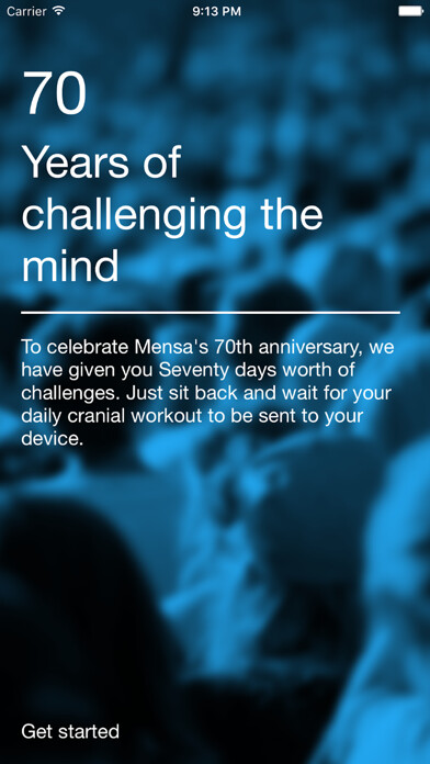 Emulate iPhone app Mensa Daily Q using MyAndroid