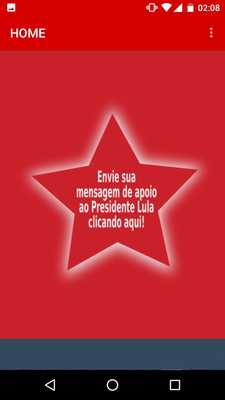 Emulate Android APK Mensagem para o Lula