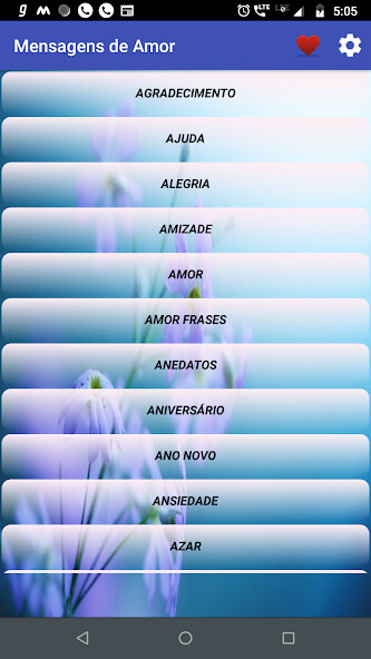 Run android online APK Mensagens de amor e Declaraçõe from MyAndroid or emulate Mensagens de amor e Declaraçõe using MyAndroid