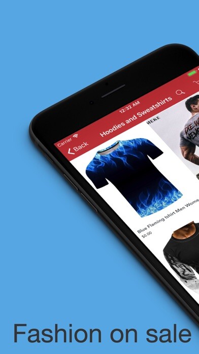 Emulate iPhone app Mens Clothing by Fashion Man using MyAndroid