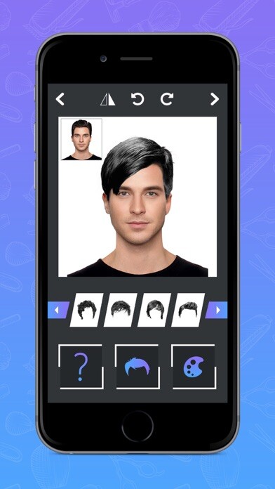 Emulate iPhone app Mens Hairstyle Changer using MyAndroid Emulate iPhone app Mens Hairstyle Changer using MyAndroid