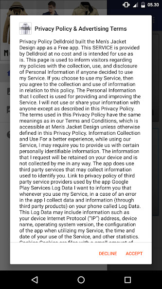 Run android online APK Mens Jacket Design from MyAndroid or emulate Mens Jacket Design using MyAndroid