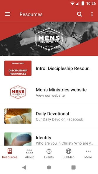 Run android online APK Mens Ministries from MyAndroid or emulate Mens Ministries using MyAndroid