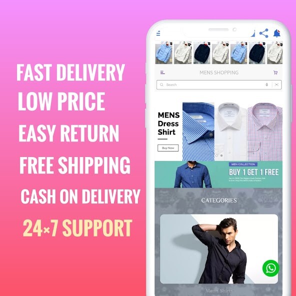 Run android online APK Mens Online Shopping App from MyAndroid or emulate Mens Online Shopping App using MyAndroid