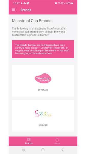 Run android online APK Menstrual Cup Brands from MyAndroid or emulate Menstrual Cup Brands using MyAndroid