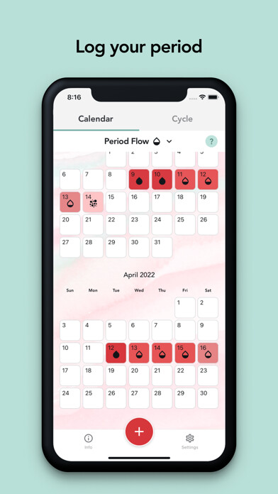 Emulate iPhone app Menstruation Nation using MyAndroid