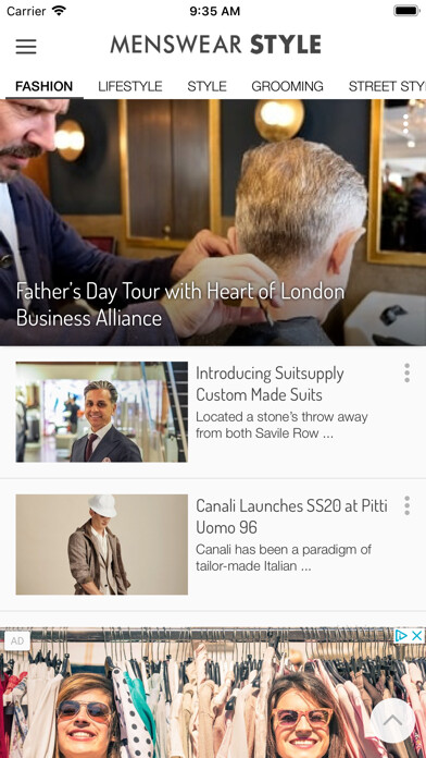 Emulate iPhone app Menswear Style using MyAndroid Emulate iPhone app Menswear Style using MyAndroid