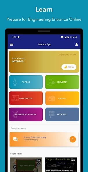 Run android online APK Mentor App - Engineering Entrance Preparation from MyAndroid or emulate Mentor App - Engineering Entrance Preparation using MyAndroid