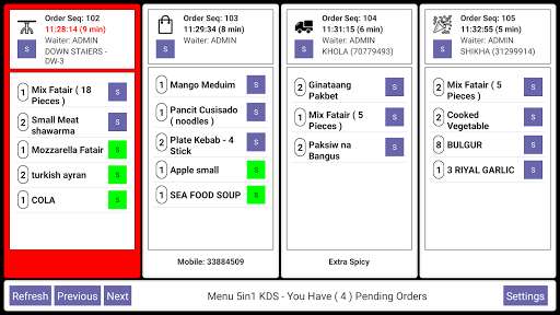 Run android online APK Menu 5in1 KDS from MyAndroid or emulate Menu 5in1 KDS using MyAndroid