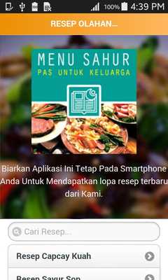 Emulate Android APK menu masakan keluarga Emulate Android APK menu masakan keluarga