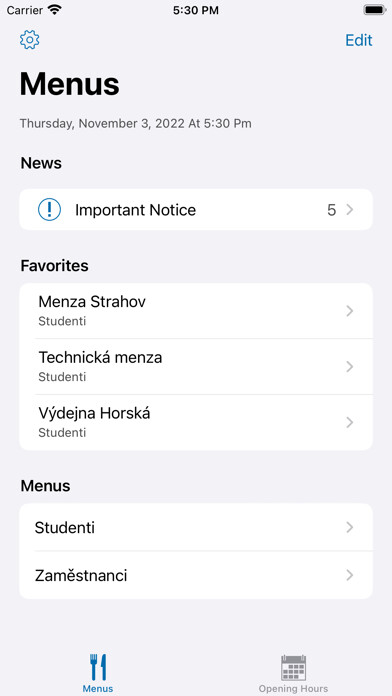 Emulate iPhone app Menzy ?VUT using MyAndroid