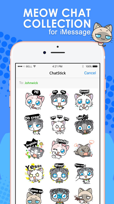 Emulate iPhone app Meow Chat Collection Stickers for iMessage Free using MyAndroid Emulate iPhone app Meow Chat Collection Stickers for iMessage Free using MyAndroid