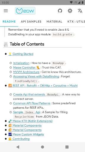 Run android online APK Meow Framework Sample from MyAndroid or emulate Meow Framework Sample using MyAndroid